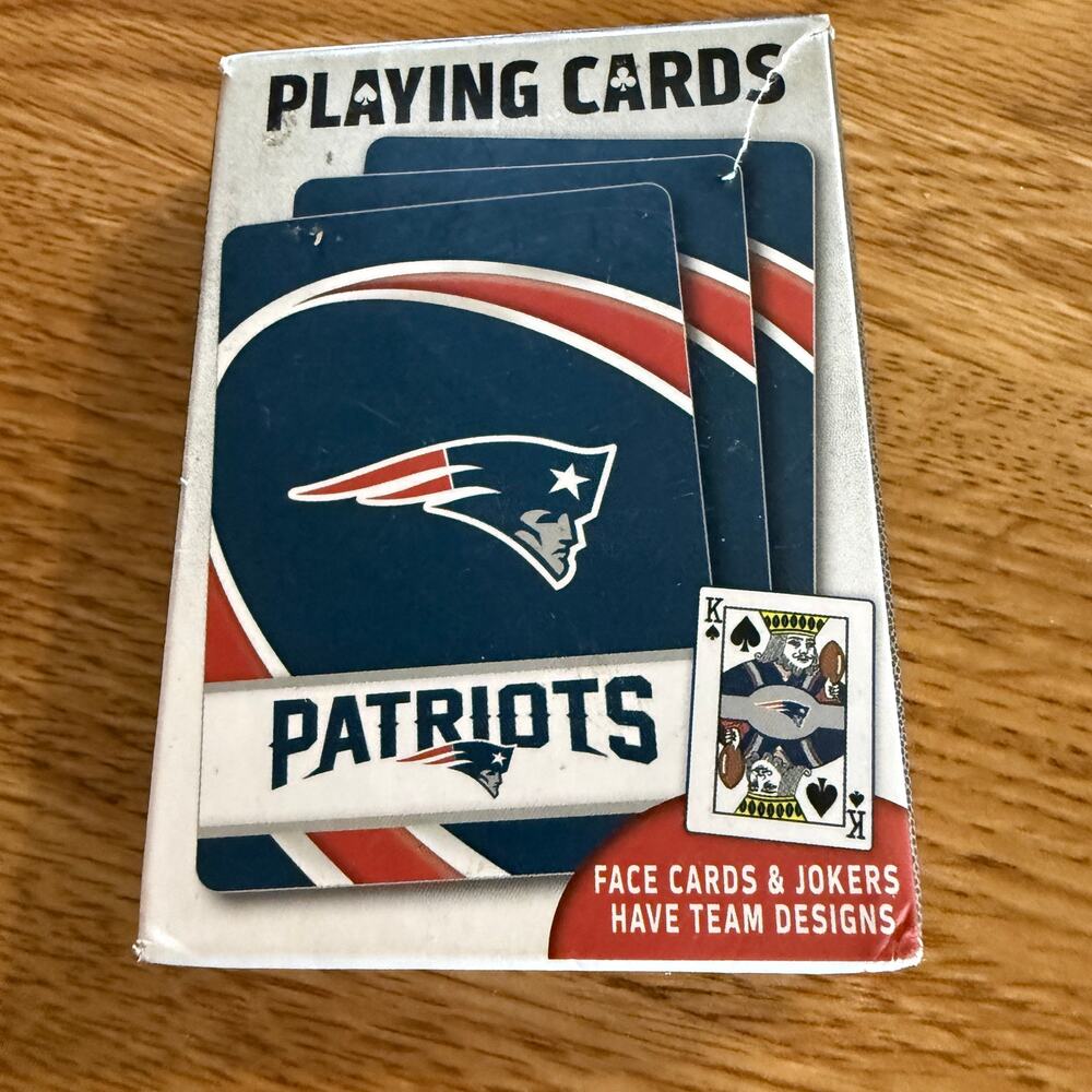 New England Patriots NFL Playing Cards MasterPieces #91724 Complete 54 Card Deck